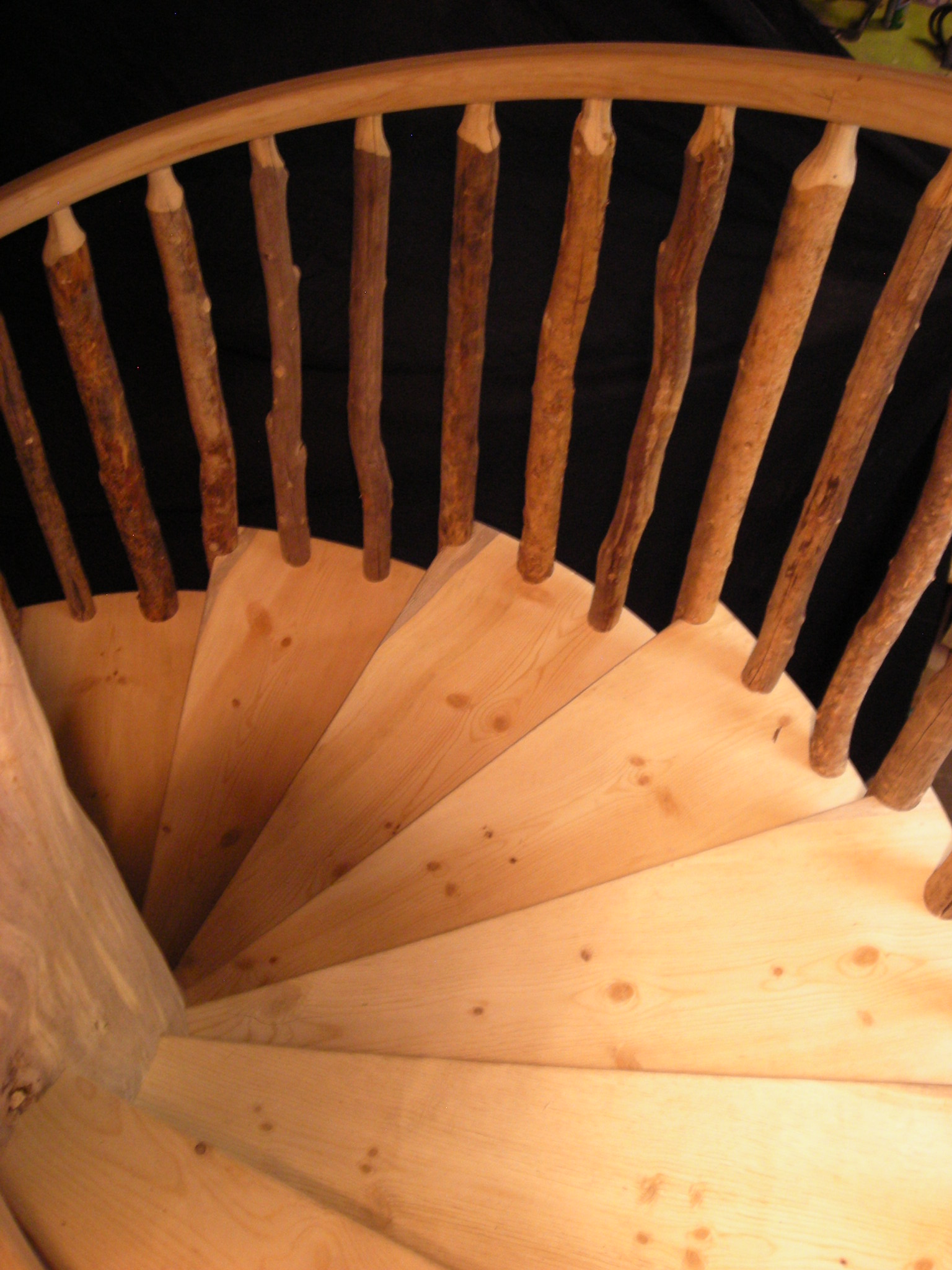 Custom Wood Stairs Gallery, Log Stairs